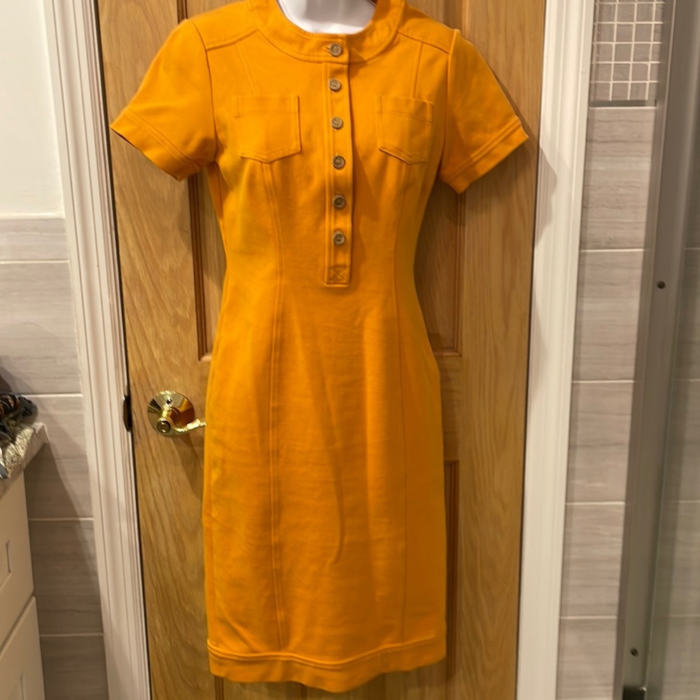 Diane Von Furstenburg Orange Midi Dress
